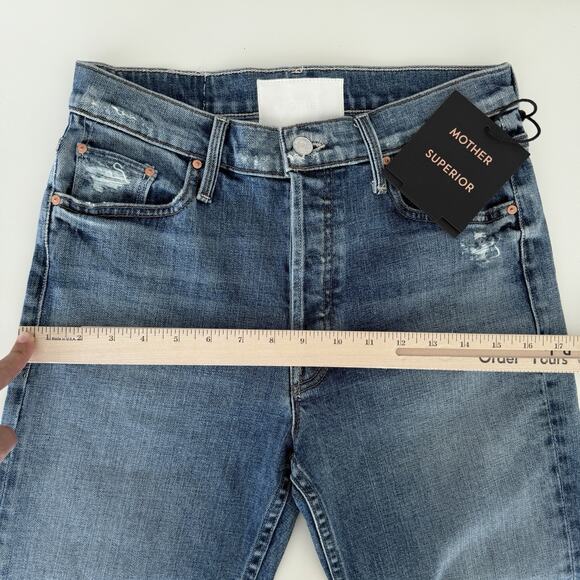 Mother Jeans Womens 27 The Tomcat Distressed Seriously Truce High Rise Straight - Picture 11 of 15